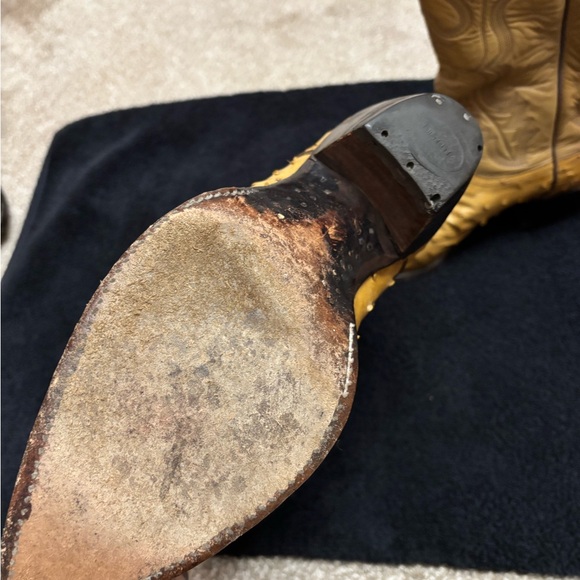 Justin ostrich cowboy boots - Picture 7 of 10